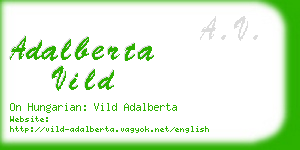 adalberta vild business card